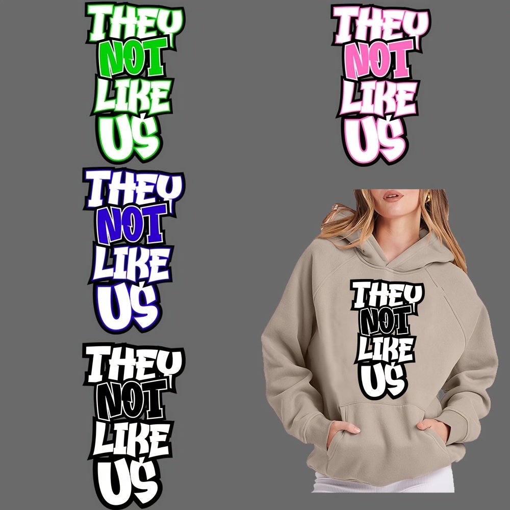 

6pcs ' Not Us' Diy Iron-on - , Decals For T-shirts, Masks, & Backpacks