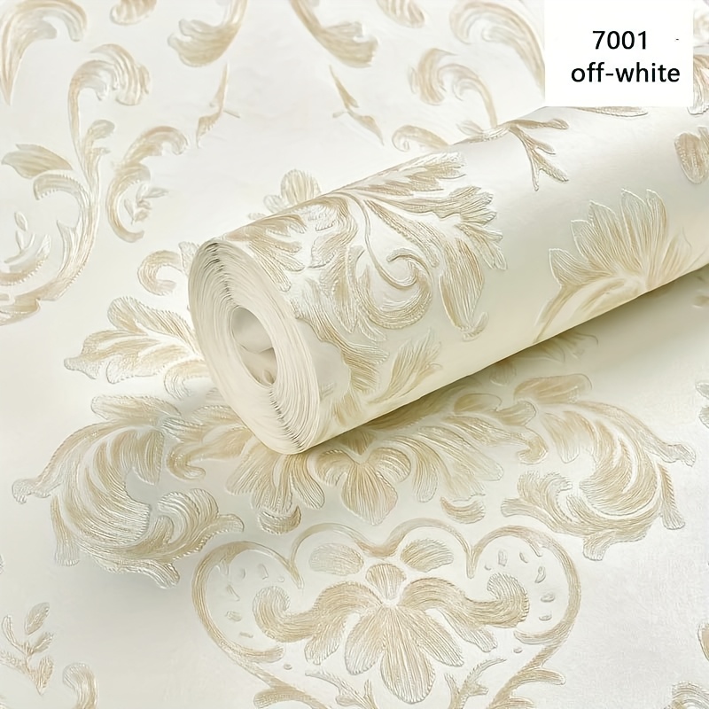 Image of 1 Roll Of Self-adhesive European 3d Fine Pressed Craft Wallpaper, 20.86 Inches X118.11 Inches Self-adhesive Wall Stickers, Suitable For Bedroom, Living Room, Background Wall, Home Decoration