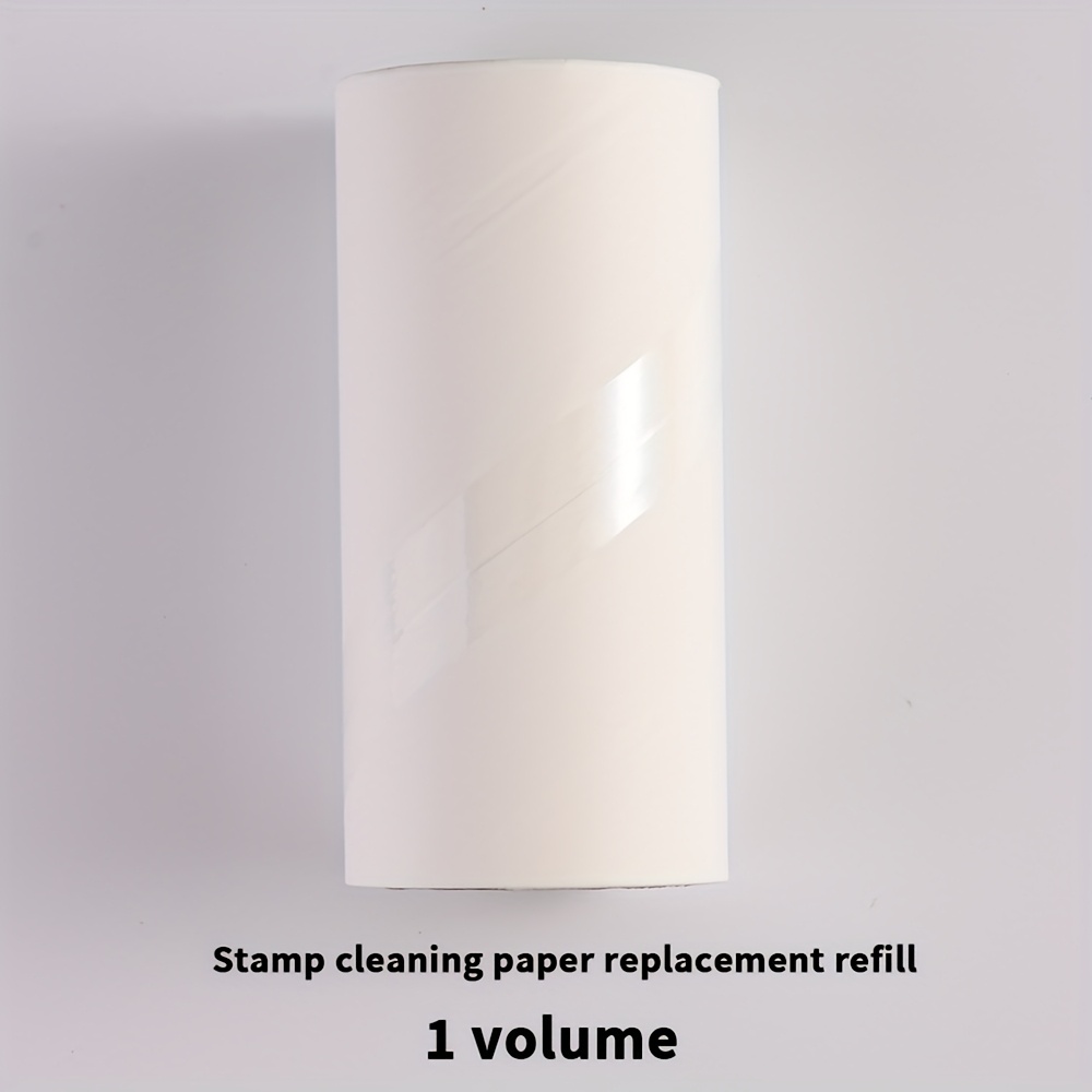 TEMU 1 Roll/60 Sheets Of Stamp Cleaning Paper, Disposable Tear-off Stamp Cleaning Roll, No Water Wash Required, , Suitable For Nail Stamp Cleaning,