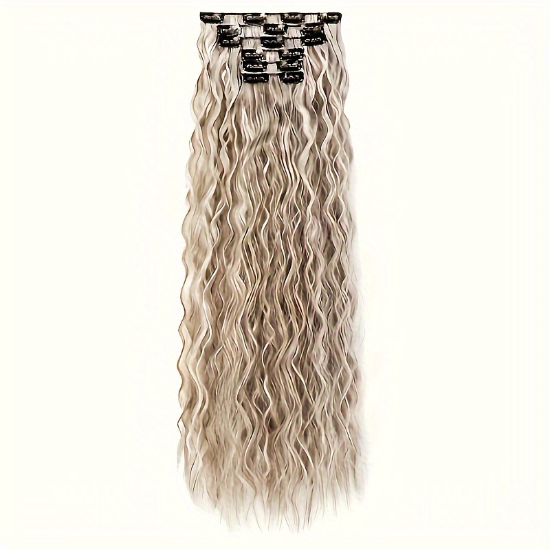 - 24” ash blonde mermaid curly wave hair extensions Accessories | 24 Ash Blonde Mermaid Curly Wave Hair  main image 2