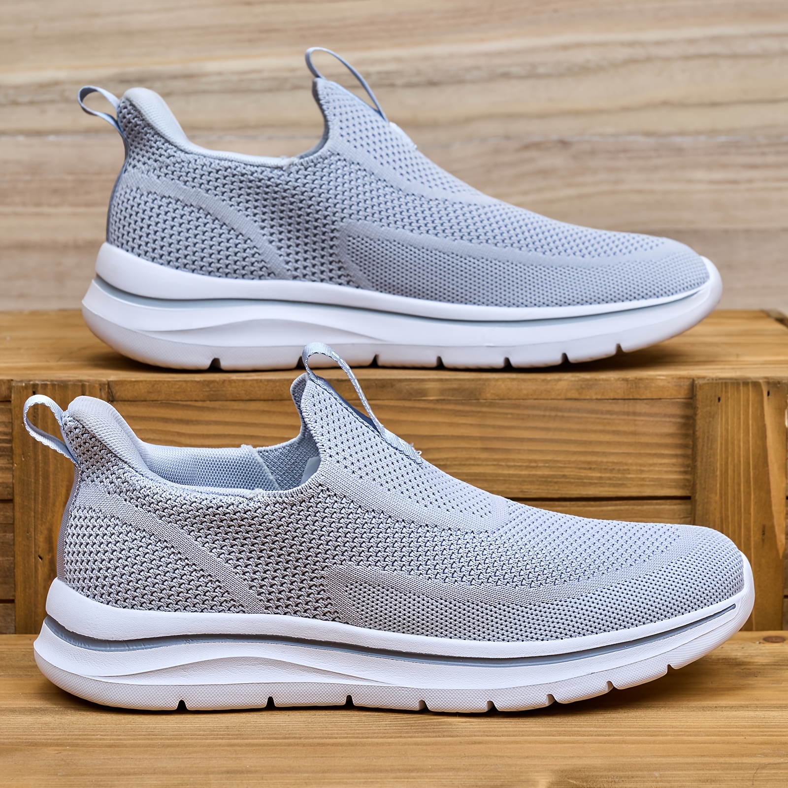 Men'S Athletic Footwear, Featuring Breathable Mesh, Casual Sport Style, Soft Soles, Comfortable Slip-On Design, And Hands-Free Easy-To-Wear Sneakers