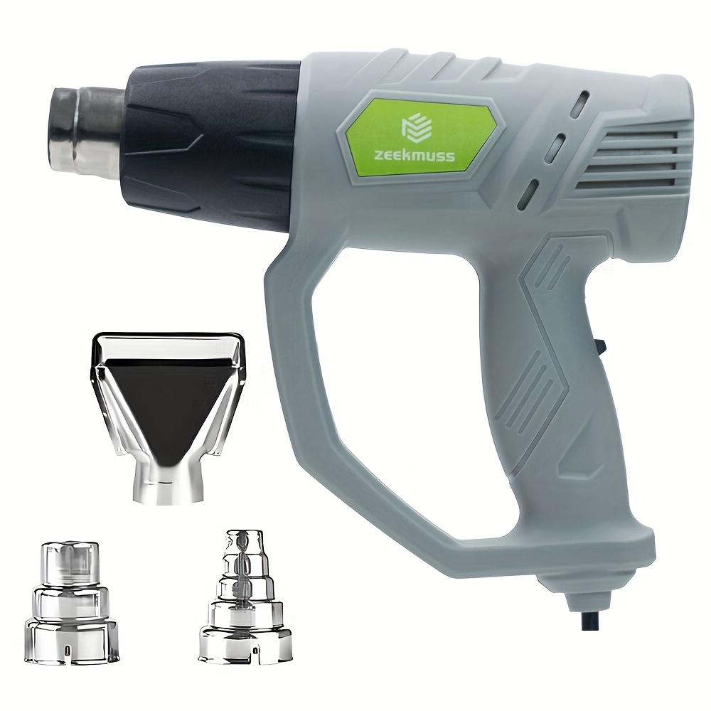 TEMU Zeekmuss Heat Gun With Adjustable Temperature Settings, 5.54 Feet High-quality Cord, Quickly For Bending, Shaping, Drying, Thawing, Crafts, And Plastic Packaging