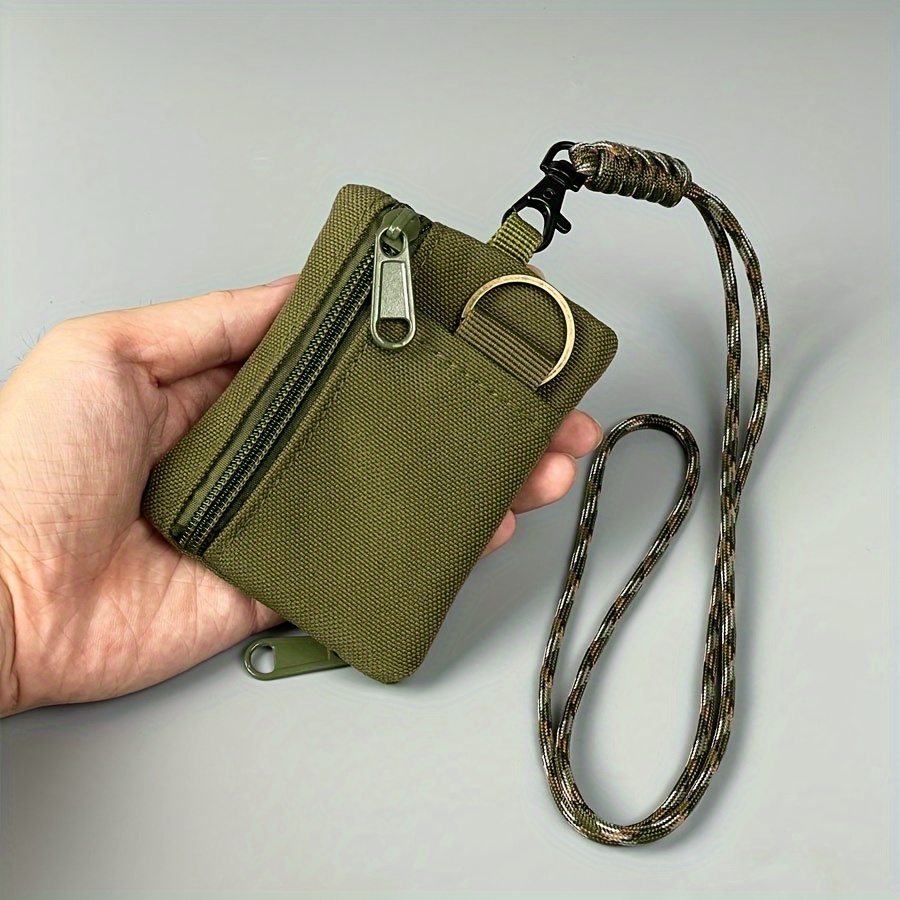 casual canvas small wallet with hanging neck mini holder