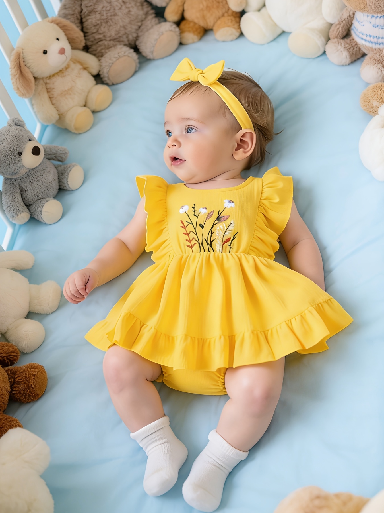 baby dress yellow sold on Temu United States