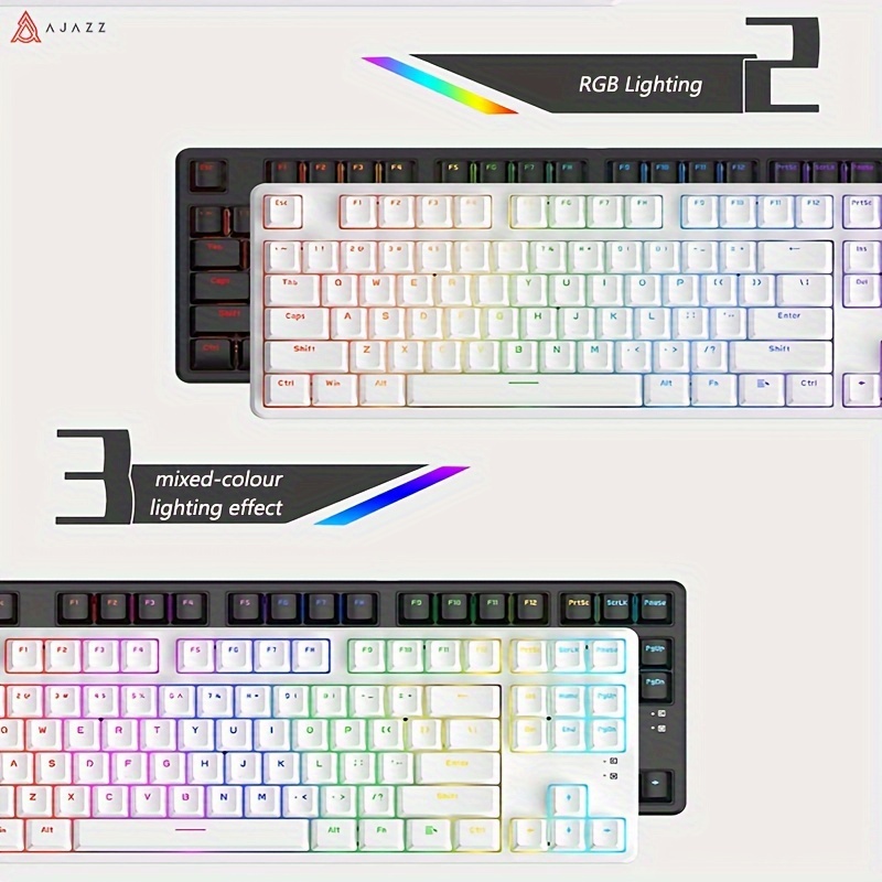 Ak873 Wireless Three Mode Hot Swappable Mechanical Keyboard - Temu Mexico