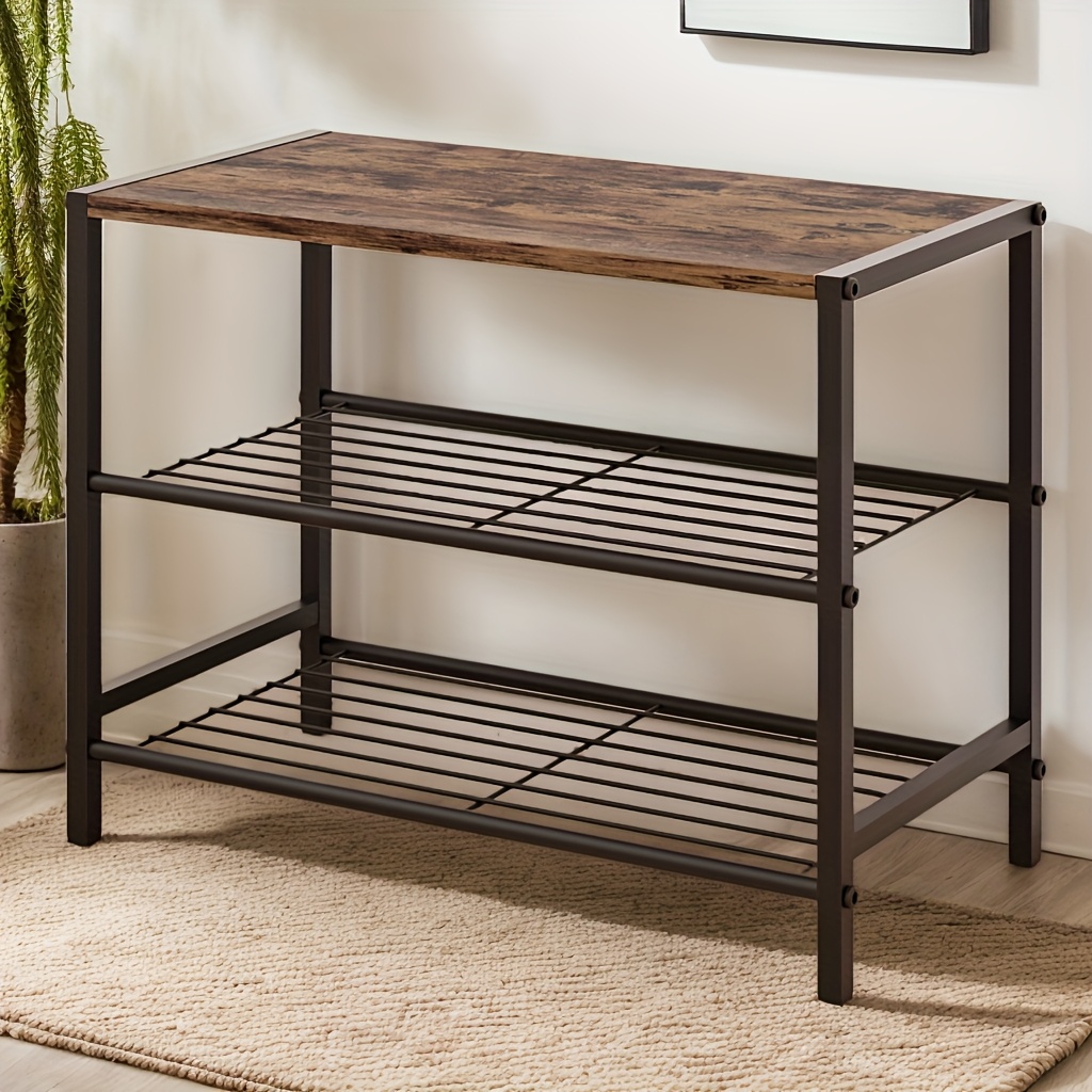 1pc Shelf, Shoe Rack, Practical Shelf, Multi-functional Storage Rack, Organizer, Suitable For Entryway, Living Room, Bedroom, Office, Balcony