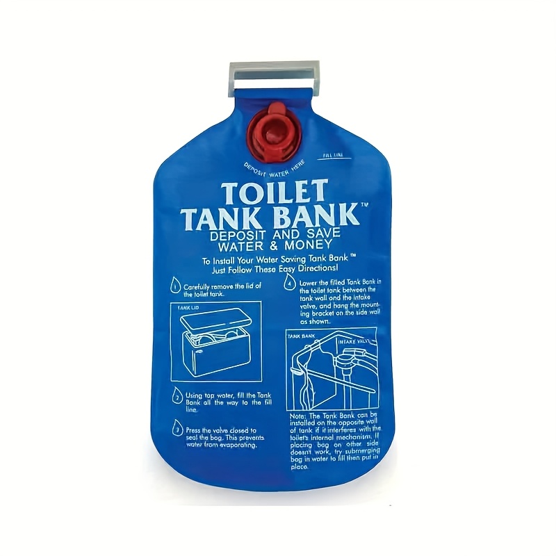 TEMU 1 pièce Sac économiseur d'eau pour chasse d'eau de toilettes, Sac économiseur d'eau pour toilettes de salle de bain - Économisez , Contrôlez la