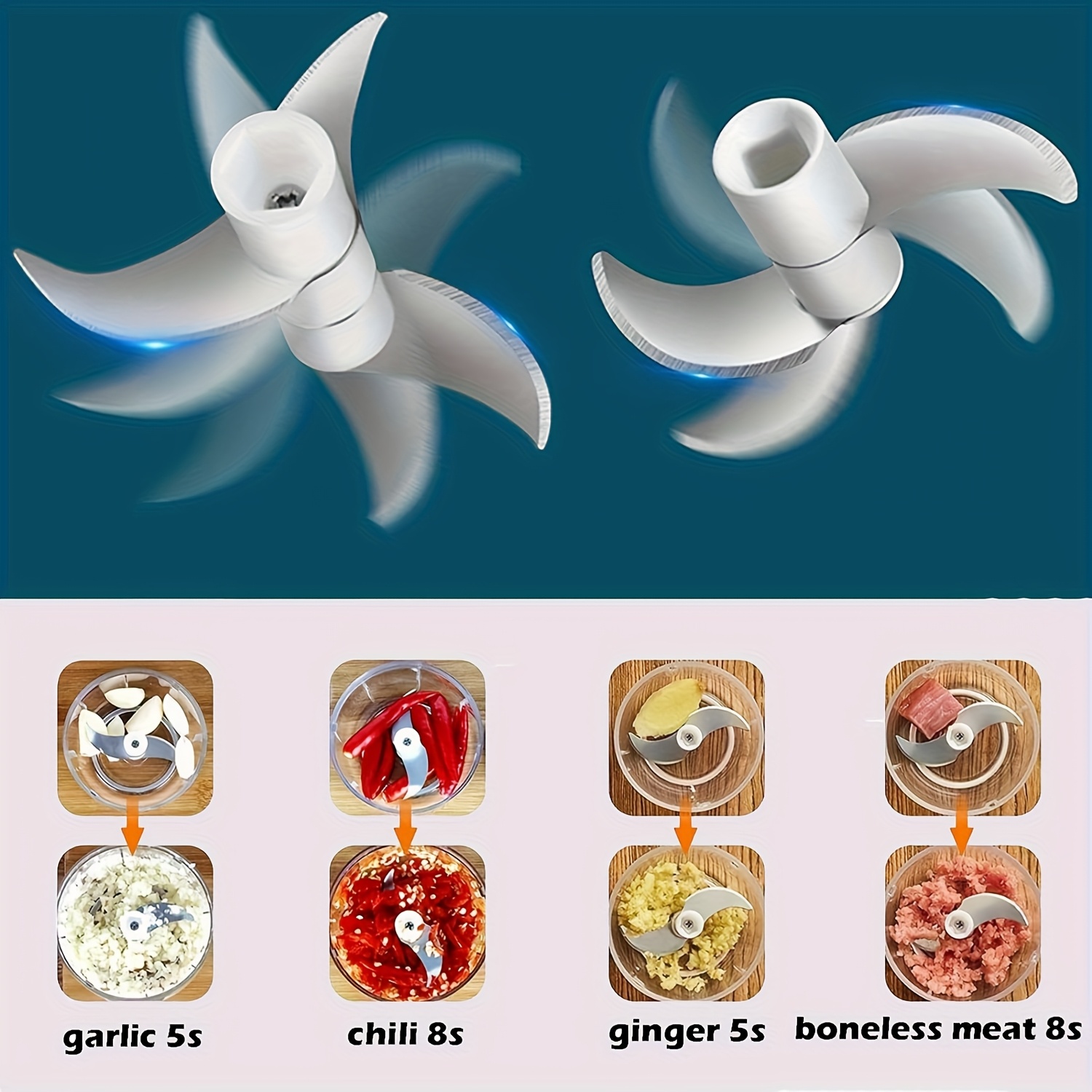 electric garlic chopper with usb-powered operation, compact food processor for garlic, ginger, meat, vegetables, fruits -   chopping, easy- , portable kitchen appliance for home & professional kitchens - ideal for meal prep, cooking, restaurants, garlic mincer, restaurant equipment, spacesaving gadget,   chopping, restaurant staff Product details 3
