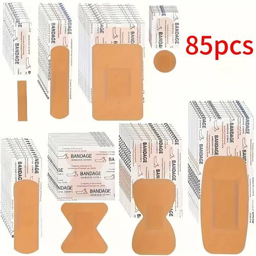 85 110 waterproof tape bandages flexible pe material sizes with cushioning pads individually packaged for first care and sports prevention apricot colored sports bandages padded bandages individually