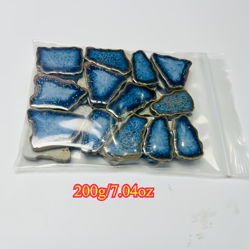 200g Irregular Black Glazed Ceramic Handmade Art Embellishment Puzzle Design