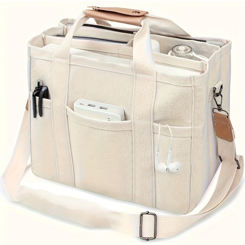 TEMU Large - Shoulder Bag With Dividers - For Moms: Washable, Durable Handles,