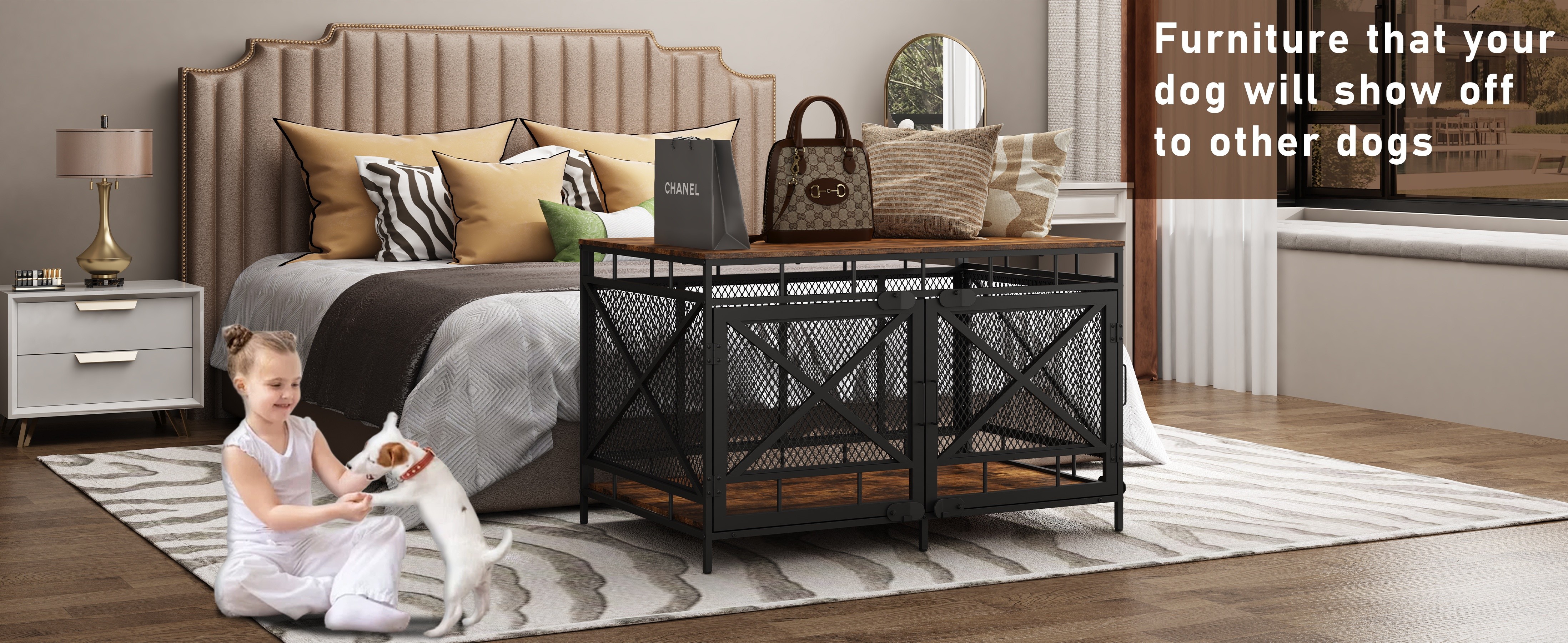 dog crate furniture dog kennel small medium large breed Temu