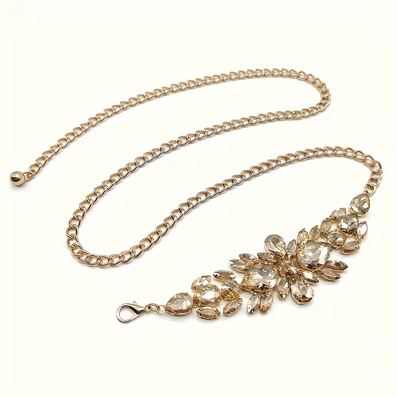 elegant adjustable   chain belt for women vintage boho   for parties evening wear golden waist belt 1