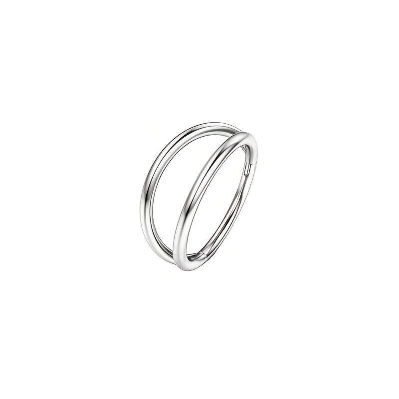 E-shop Doppelknorpel-Nasenring; Edelstahl-Septumring; Helix-Piercing-Schmuck; Septumring; Knorpelohrringe; Knorpel; Gold- Silberfarbe; 18G 16G 8mm
