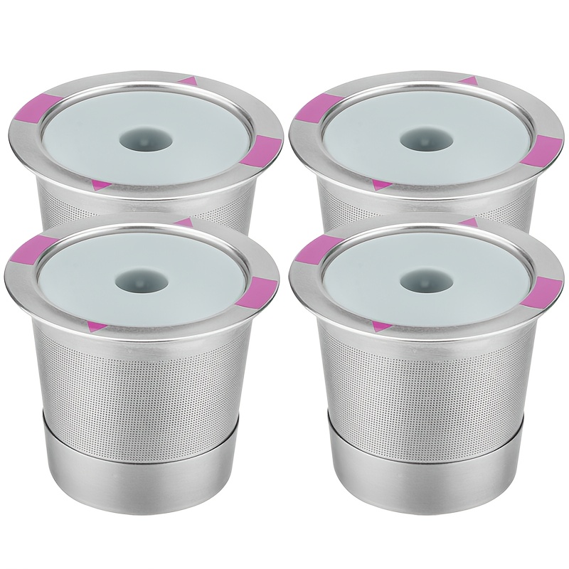TEMU 1pc/2pcs/4pcs, K Cup en Acier Inoxydable - pour Machine à Café 1.0, Capsules de Café Réutilisables, Filtre à Café