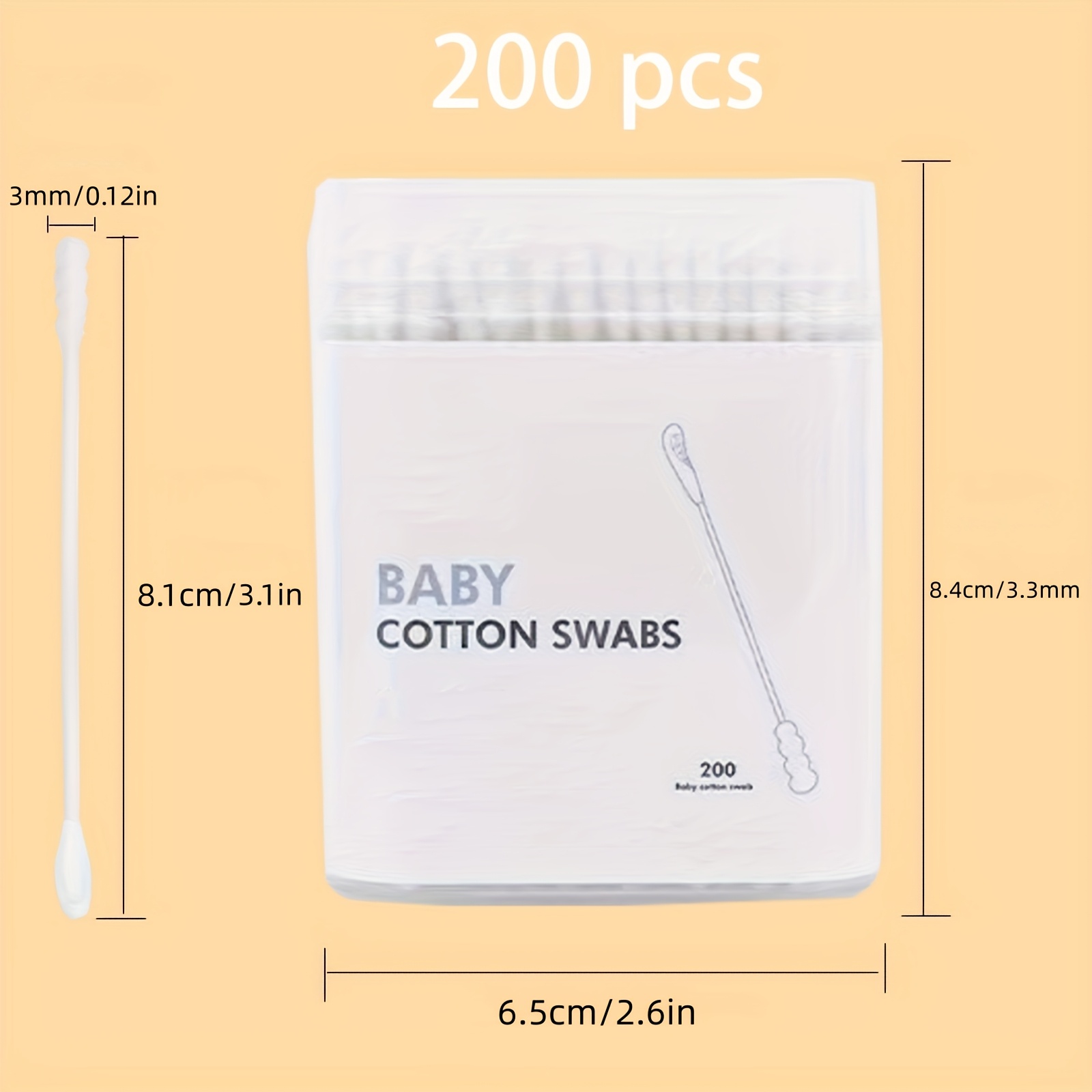 TEMU 200pcs Swab Set For Ear And Nose Cleaning - Care Gift For Christmas, Halloween, Thanksgiving, Easter, New Year