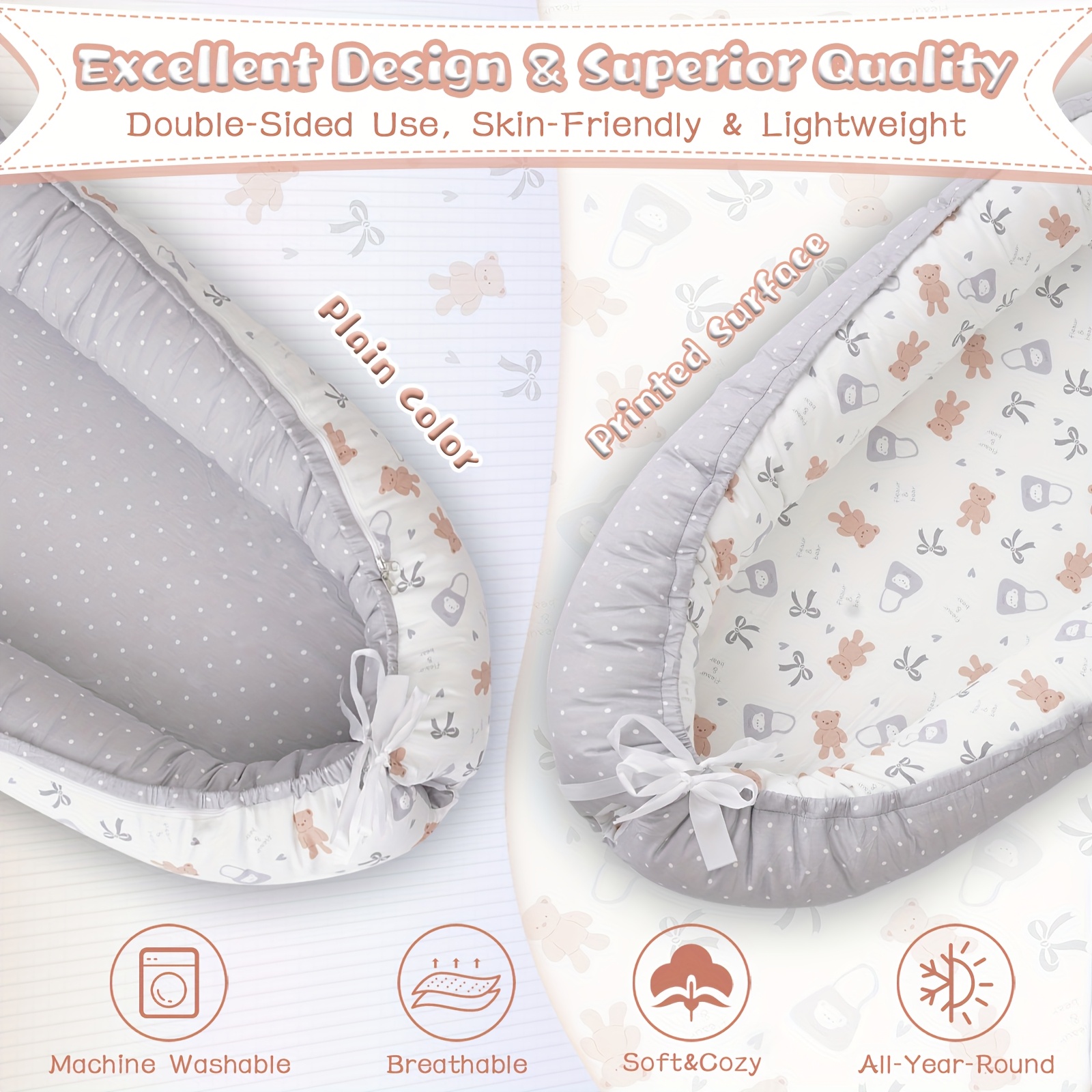detachable washable portable pet bed breathable soft mattress with cute cartoon design lightweight comfortable for dogs cats travel friendly for home on the go use   bed   bedding plush fabric Product details 7
