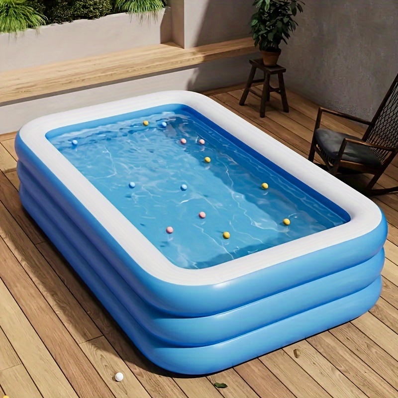 

Stylish Inflatable Swimming Pool For Home - Durable Pvc, Perfect For Summer Fun & Outdoor Play, Ages 14+ Pool Floats For Adults Pool Float