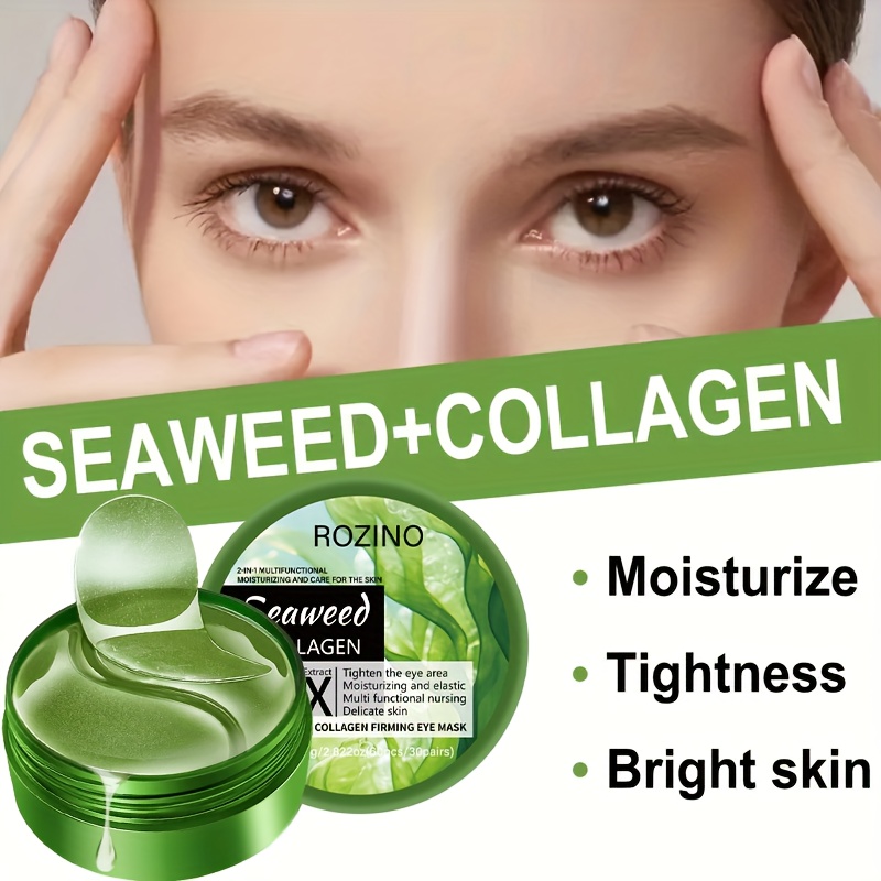   firm seaweed collagen eye mask   out puffy eye signs under eye patches moisturiz reduced dark circles eye bags wrinkles   suitable for swollen eye dark circles   fatigue eyes   loose swollen of signs Product details 6