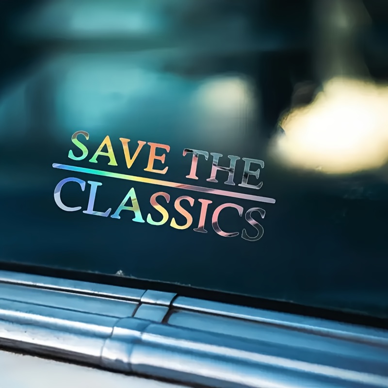 1pc " The For Classics" Vinyl Decal For Cars - Measuring 14.99x5.08 Cm, Waterproof And Resistant To Sunlight, Perfect For Classic Vehicles, Trucks, Motorcycles, Doors, Windows