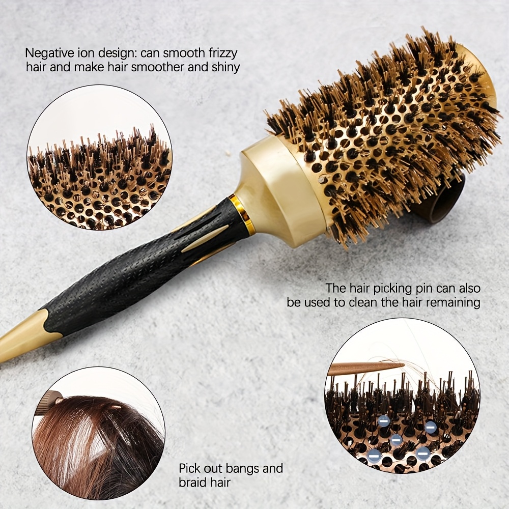 round hair brush blow drying curling styling nano thermal Temu