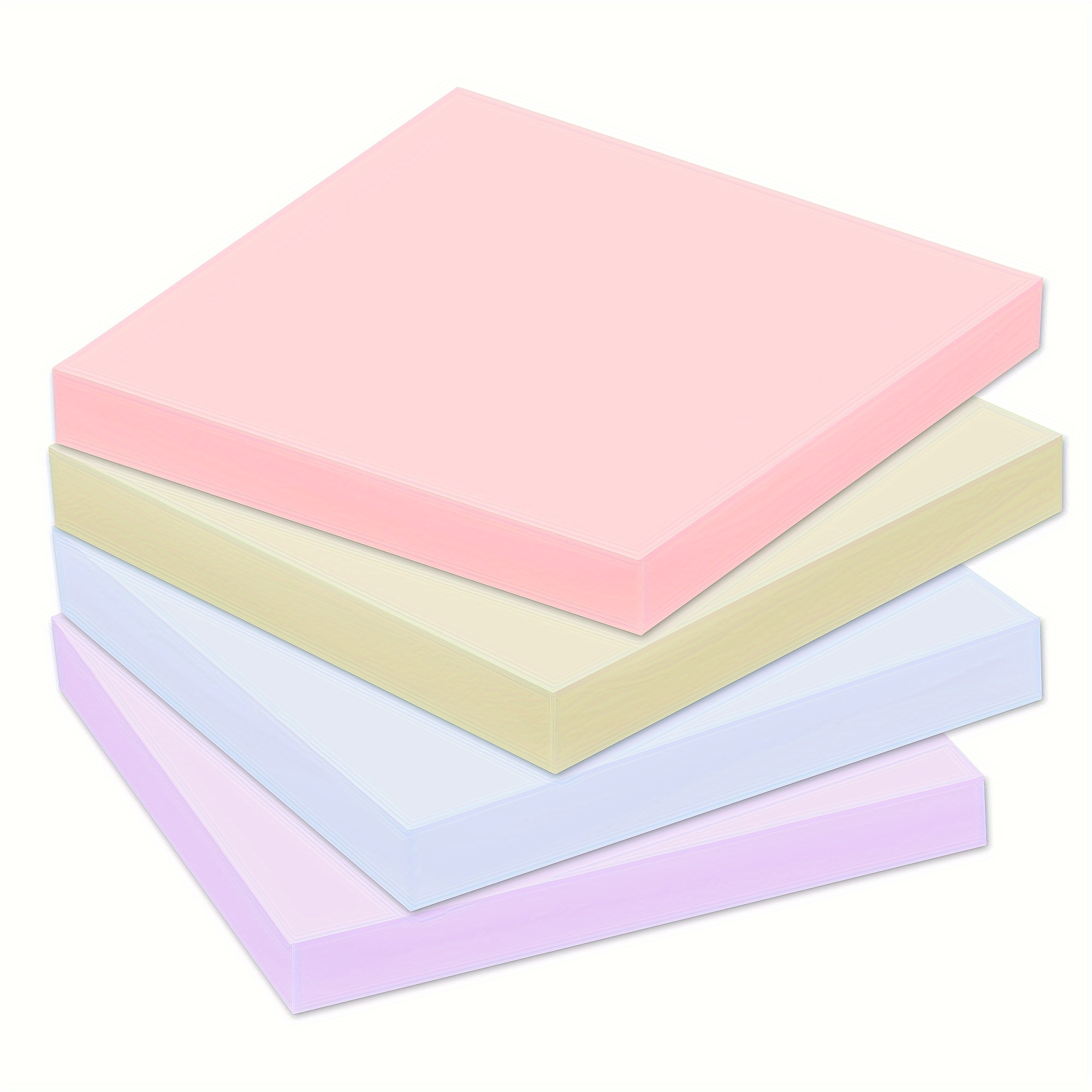 

4 Pads Pastel-colored Sticky Notes 3x3 Inches, Morandi Colors Self-stick Pads, Easy To Post For Home, Office, Notebook, 50 Sheets Per Pad