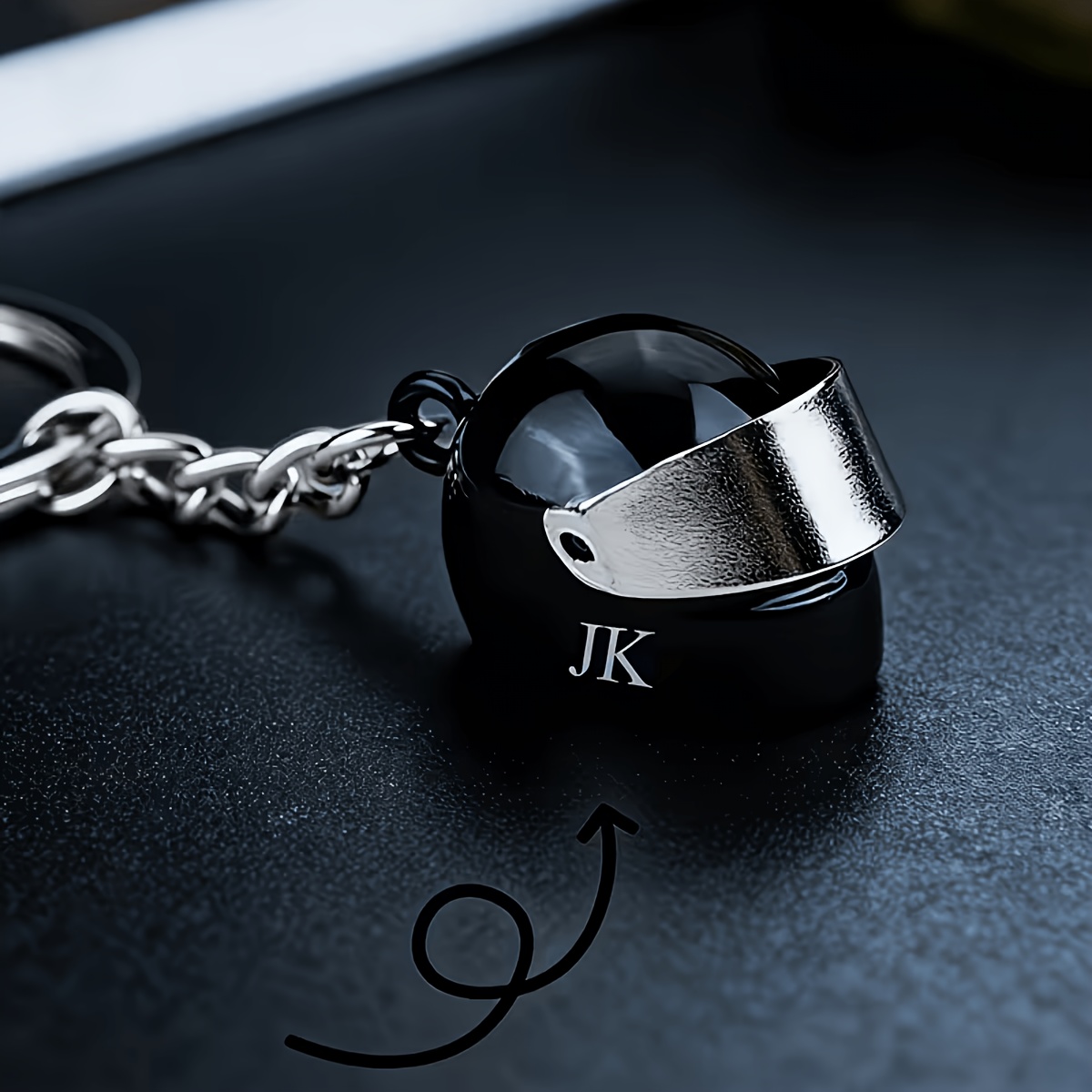 TEMU [customized] 1pc Stainless Steel Custom Name Keychain, Silvery Red Black Blue Trendy Pendant, Engraved With Letters And Names, Personalized
