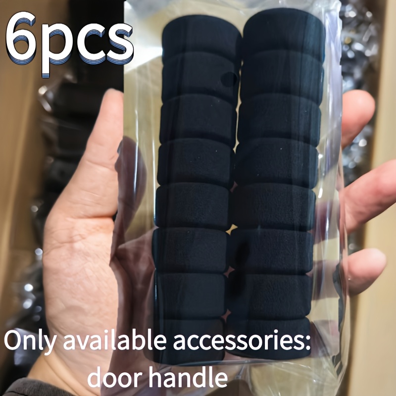 TEMU 6 Sets Of Door Handle Protectors, Made Of Eva Material, With Anti-static And Anti-collision , Protecting The Walls From Dents And Damage. The