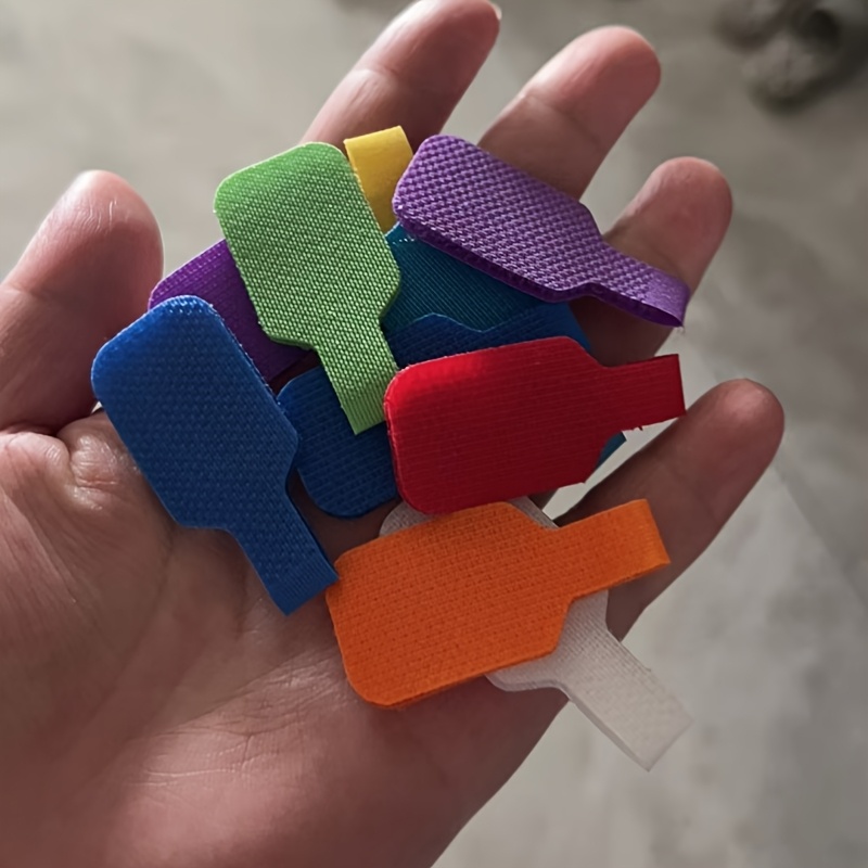 10pcs Random Color Cable Wire Labels for Cable Management