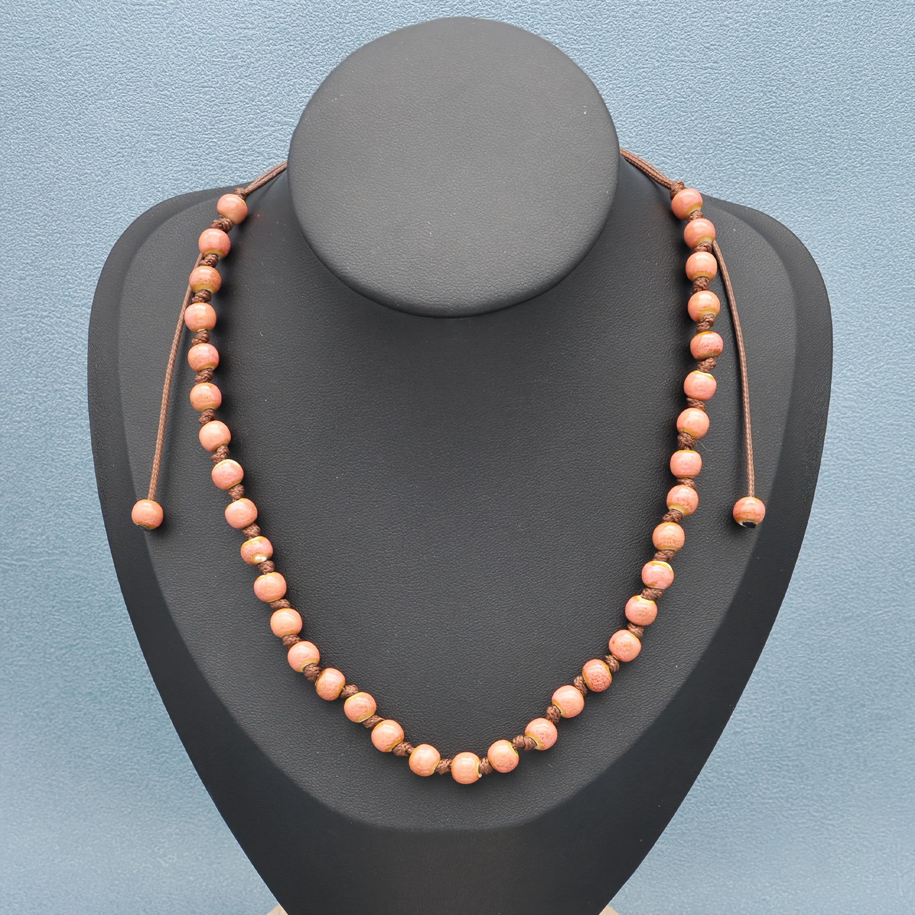 ESBBELA Colorful Ceramic Bohemian Hawaiian Necklace Adjustable 30 48 60