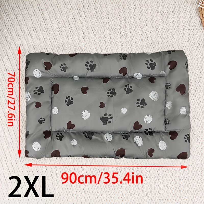 E-shop 1 Stück Quadratische Cartoon-Druck Ganzjahres-Haustierbettmatte – Atmungsaktives Polyester & Polyfill, Bequemes Katzen- und Hundebett,