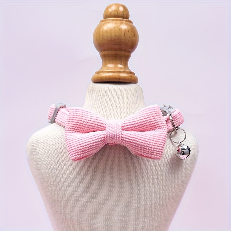 a removable bow tie corduroy cat collar suitable for small cats with adjustable size Product details 0