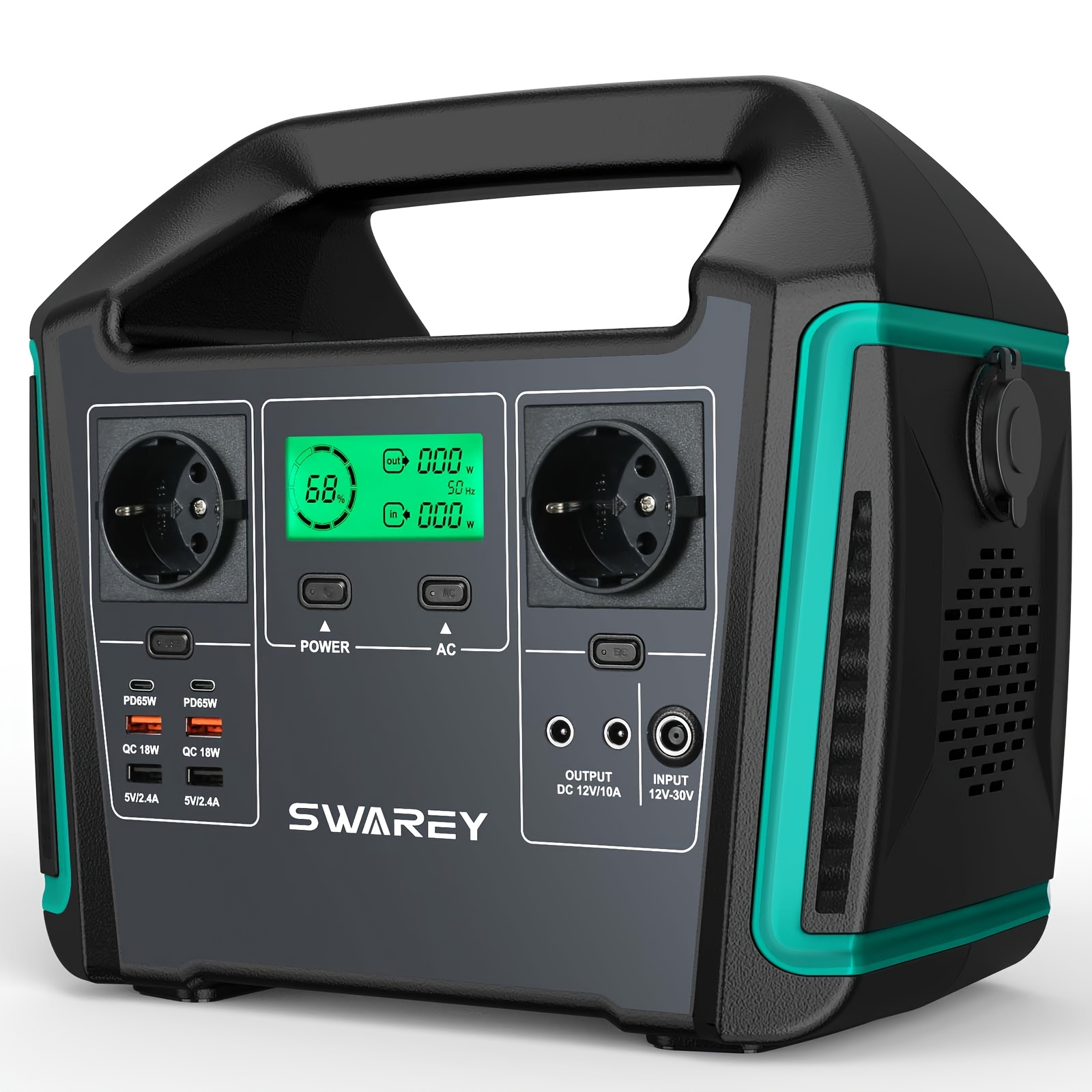 Image of Swarey Portable Power Station 725.76wh Solar Generator With 1000 W Ac/usb-c Output, Solar Power Station For Camping, Motorhome, Off-grid