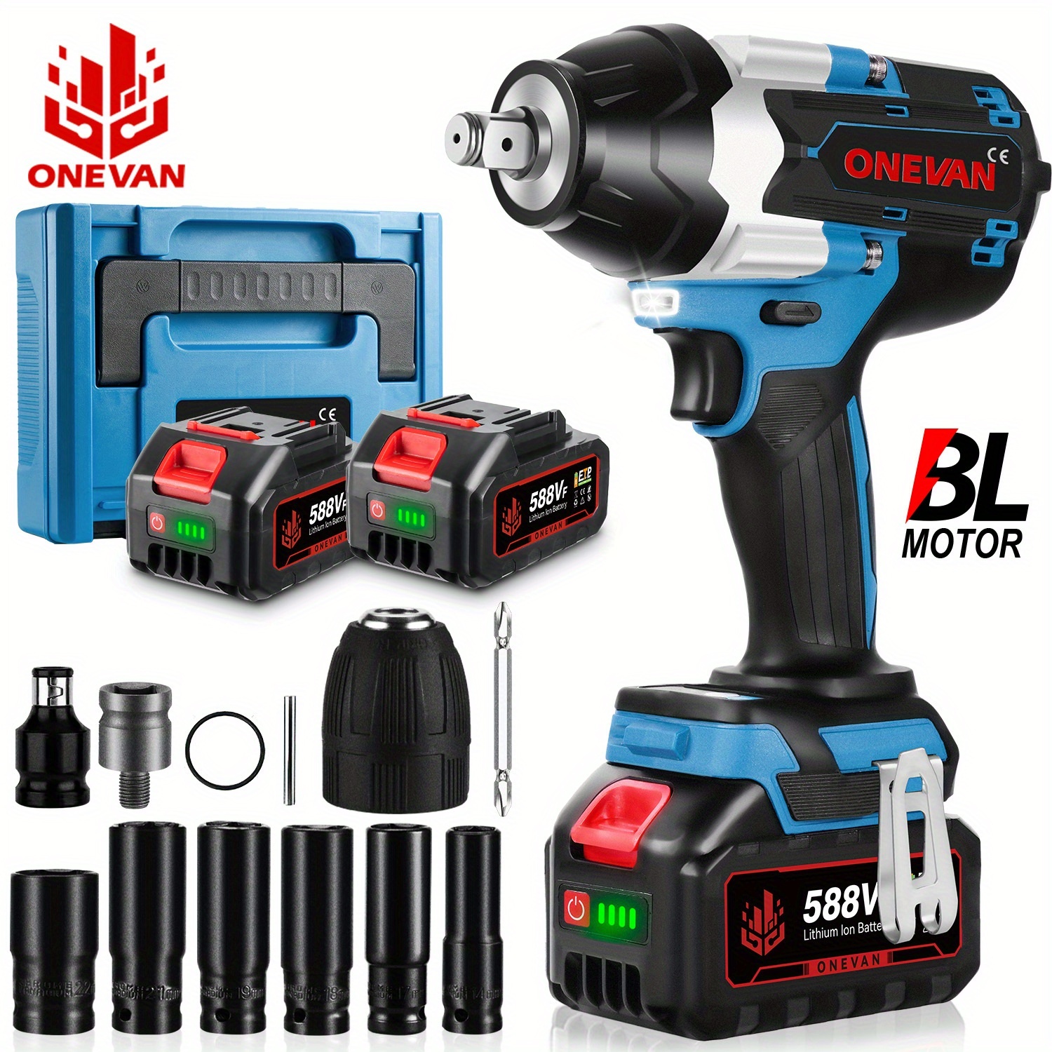 1800N.m Brushless Electric Wrench with 3-Speed Adjustable Settings