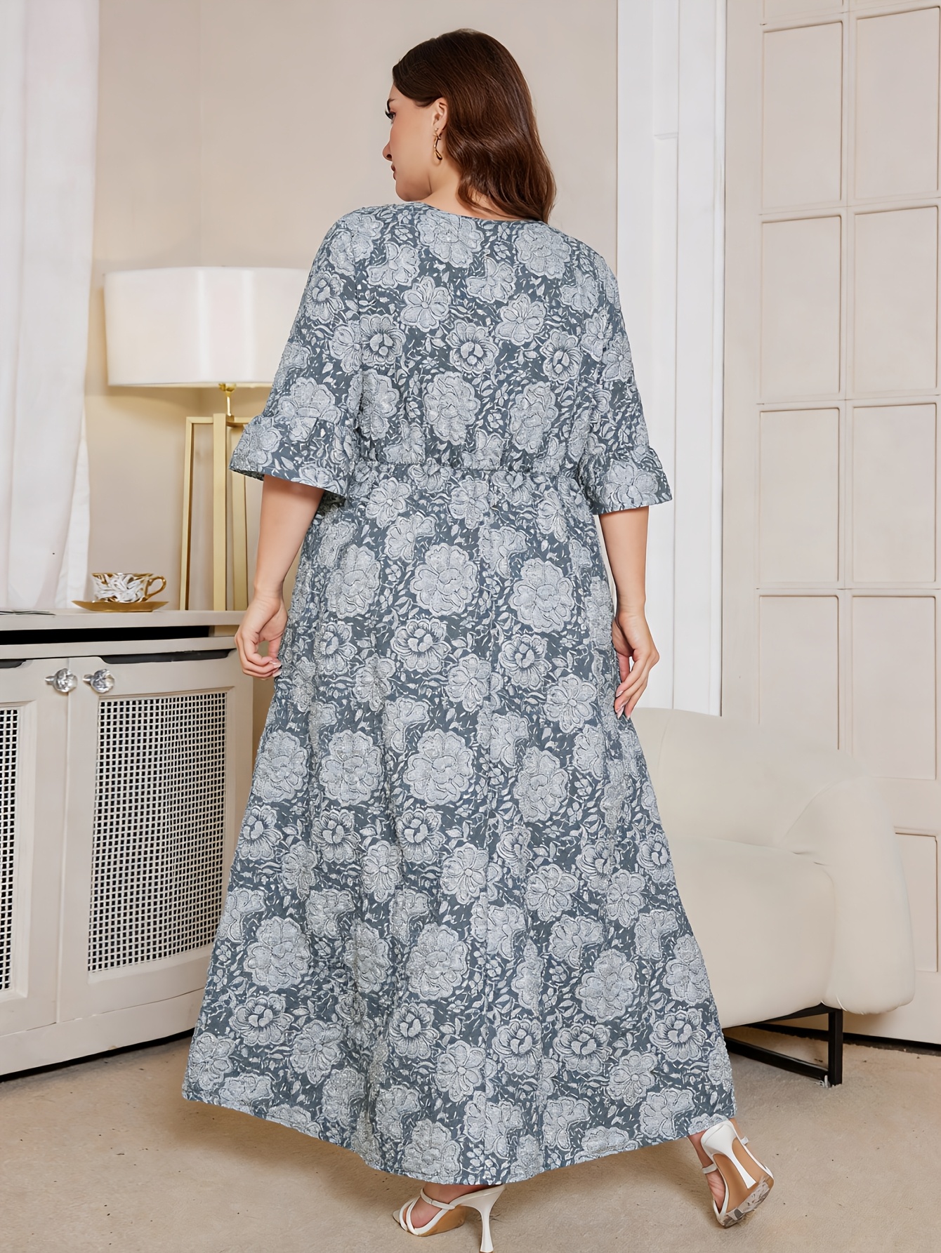 plus size cotton maxi dresses sold on Temu United States