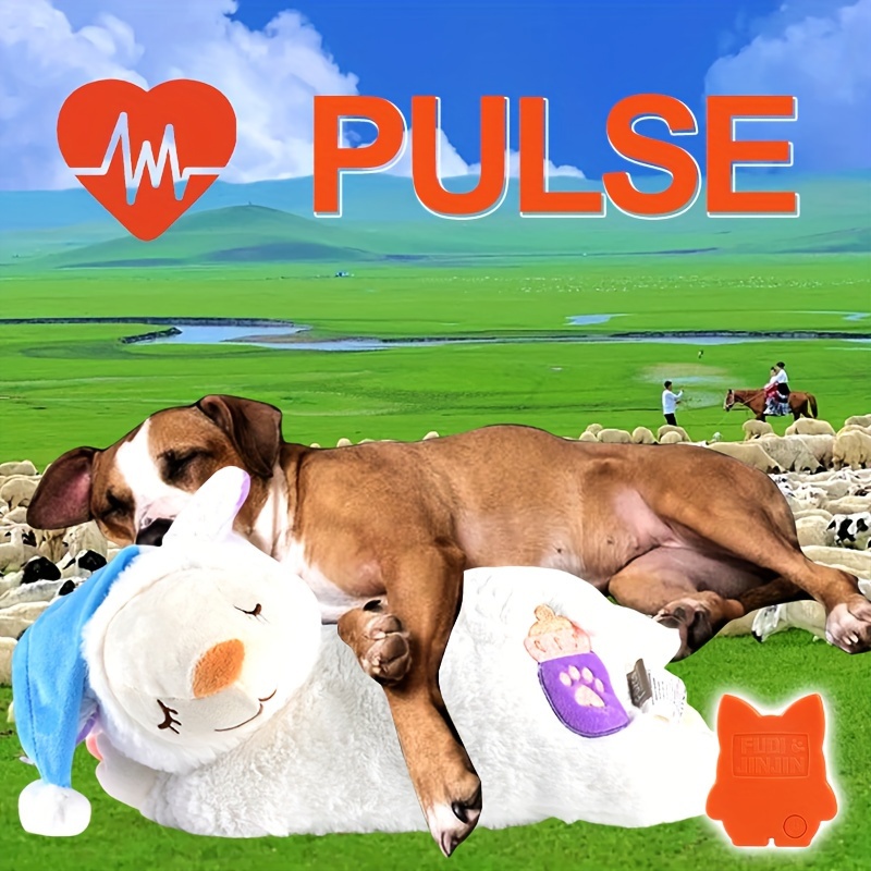 

Fuled Heartbeat Plush Dog Toy - Soothing Comfort Companion For Relax & , Soft Polyester Snuffle Toy For All Breeds