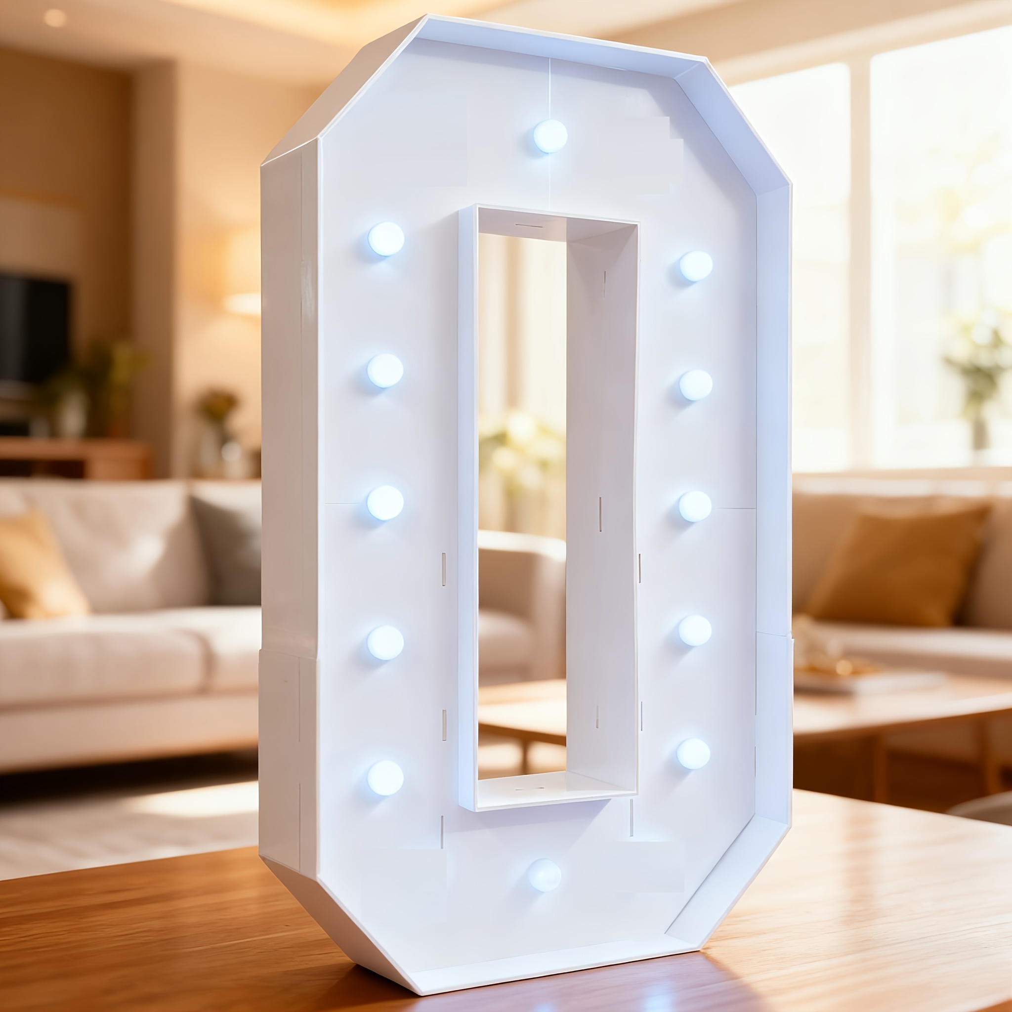 TEMU Chiffres Géants Marquee de avec Cadre Prédécoupé et Blanc Froid, pour Décorations d'Anniversaire 14, 24, 40 pour Femmes Hommes, Décorations de