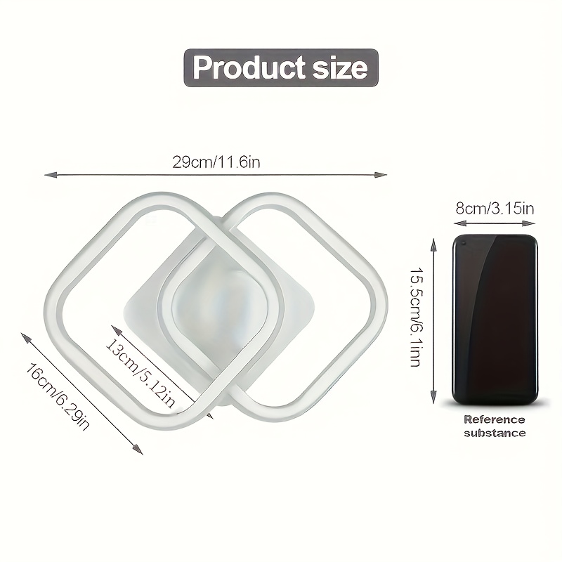 Modern Black White Square Ceiling Light with Adjustable Color Temperature