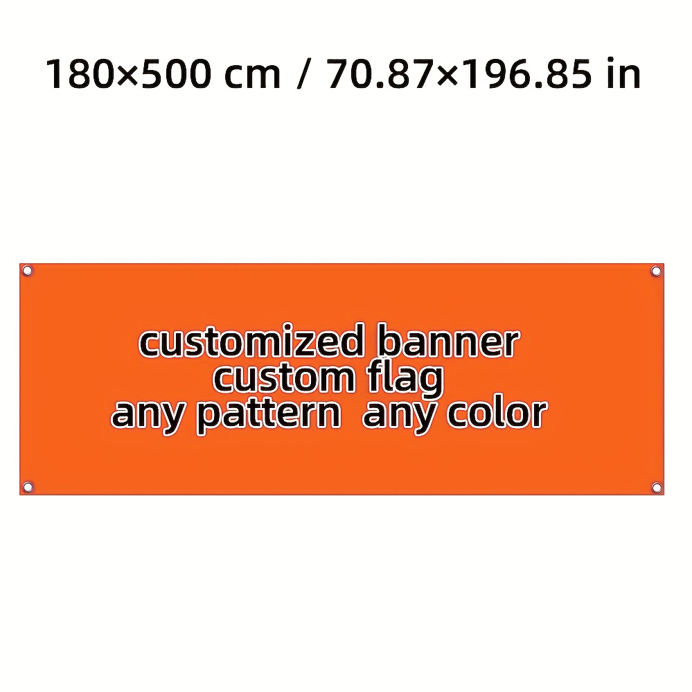 TEMU A Massive Banner Measuring 1.8 Meters In Height, Custom-made Banners, Personalized Flags With Custom Text/photos, Durable Polyester In Large And