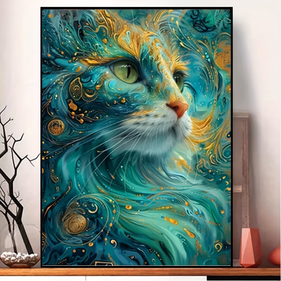 

Diy 5d Diamond Painting Kit, Cat Design, 30x40cm Frameless, Full Drill Round Acrylic Diamonds, Mosaic Craft Wall Art Decor Diamond Painting Kits New Diamond Painting Kits