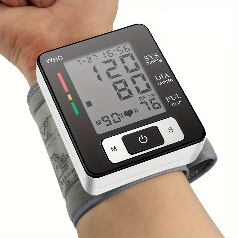 1pc   kun automatic wrist bp monitor for adults   pressure cuff with heart rate measurement memory storage adjustable cuff portable   use easy to read lcd display ideal for   management cardiovascular health blood pressure monitor for   health tools sleek device design durable   device Product details 0