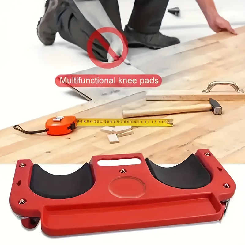 1pc rolling knee pad platform with wheels abs material multi function with built in tool tray comfortable cushioned kneeling pad for machine workers carpenters flooring and car repairs details 3