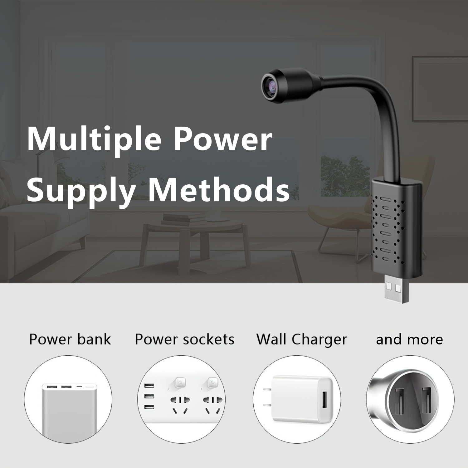 كاميرا مراقبة Mini USB الكاميرا اللاسلكية ذات الزاوية العريضة