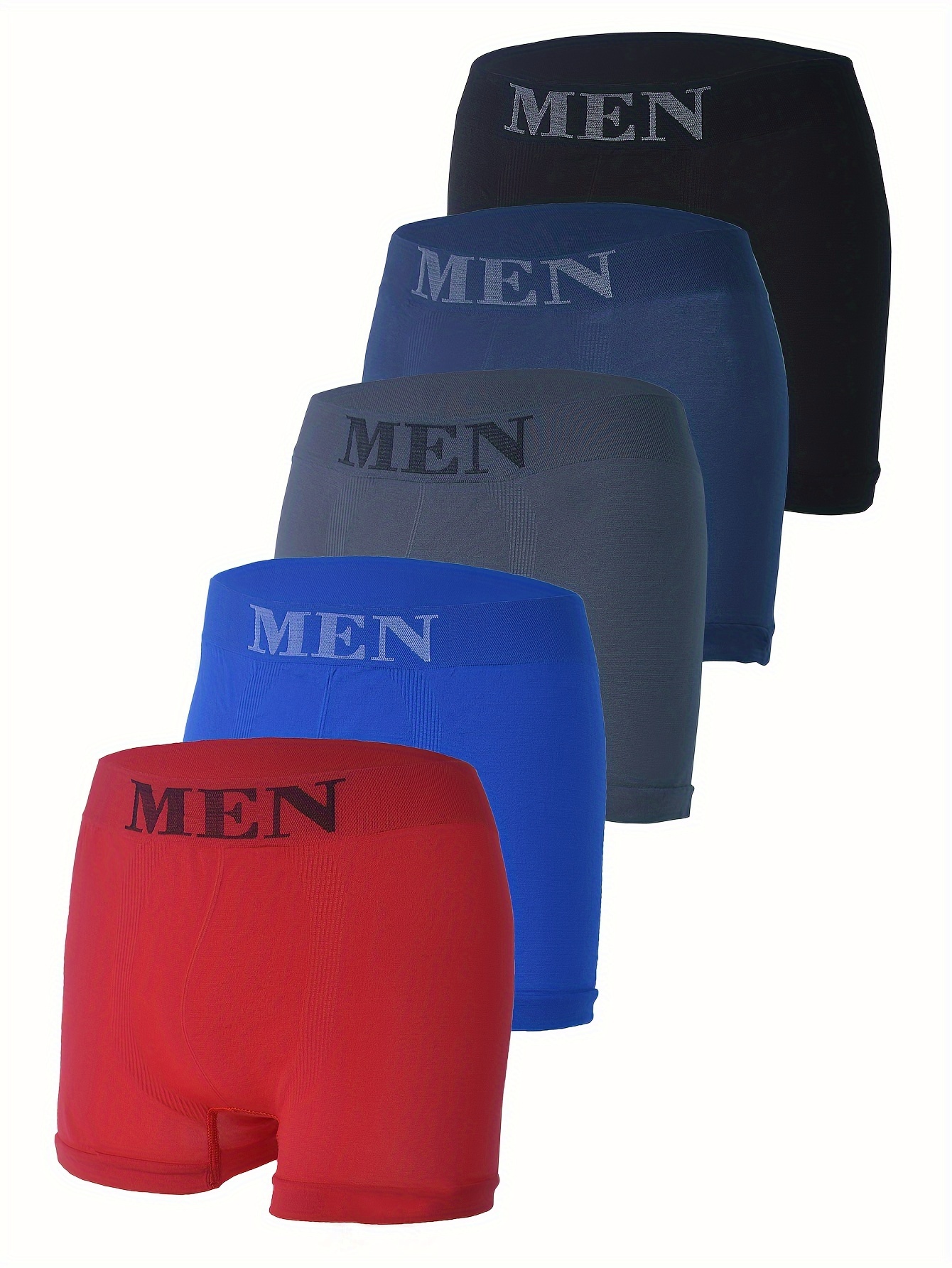 Men's 'men' Print Plain Color High Stretch Quick Drying - Temu