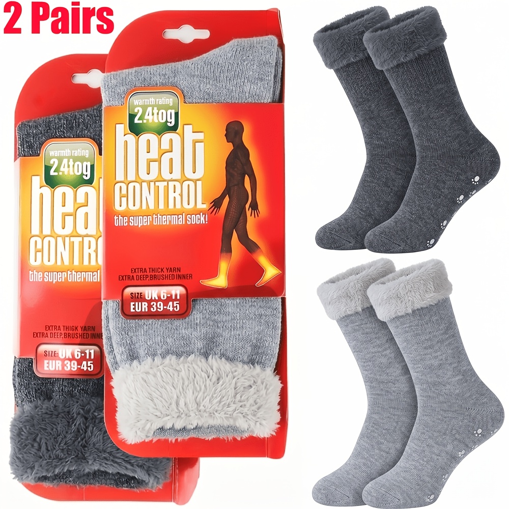 TEMU Anti-slip Thick Warm Socks, Women Men Warm Dot Glue Socks, Mid-calf Socks And Boot Socks Suitable For Extremely Cold Weather, Comfortable