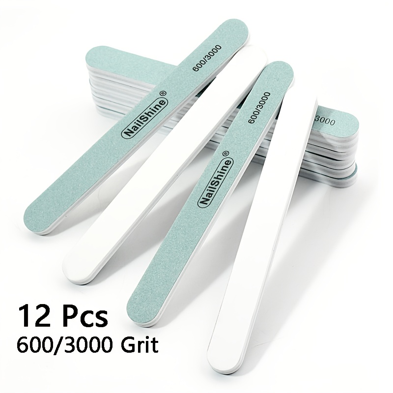 TEMU 12 Pezzi Kit Accessori per Manicure Professionale con Spugna Levigatrice 600/3000, Strumenti per Unghie da Salone/DIY, Design , Finitura Liscia,