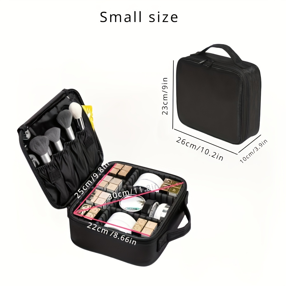 large capacity travel cosmetic organizer adjustable divider Temu