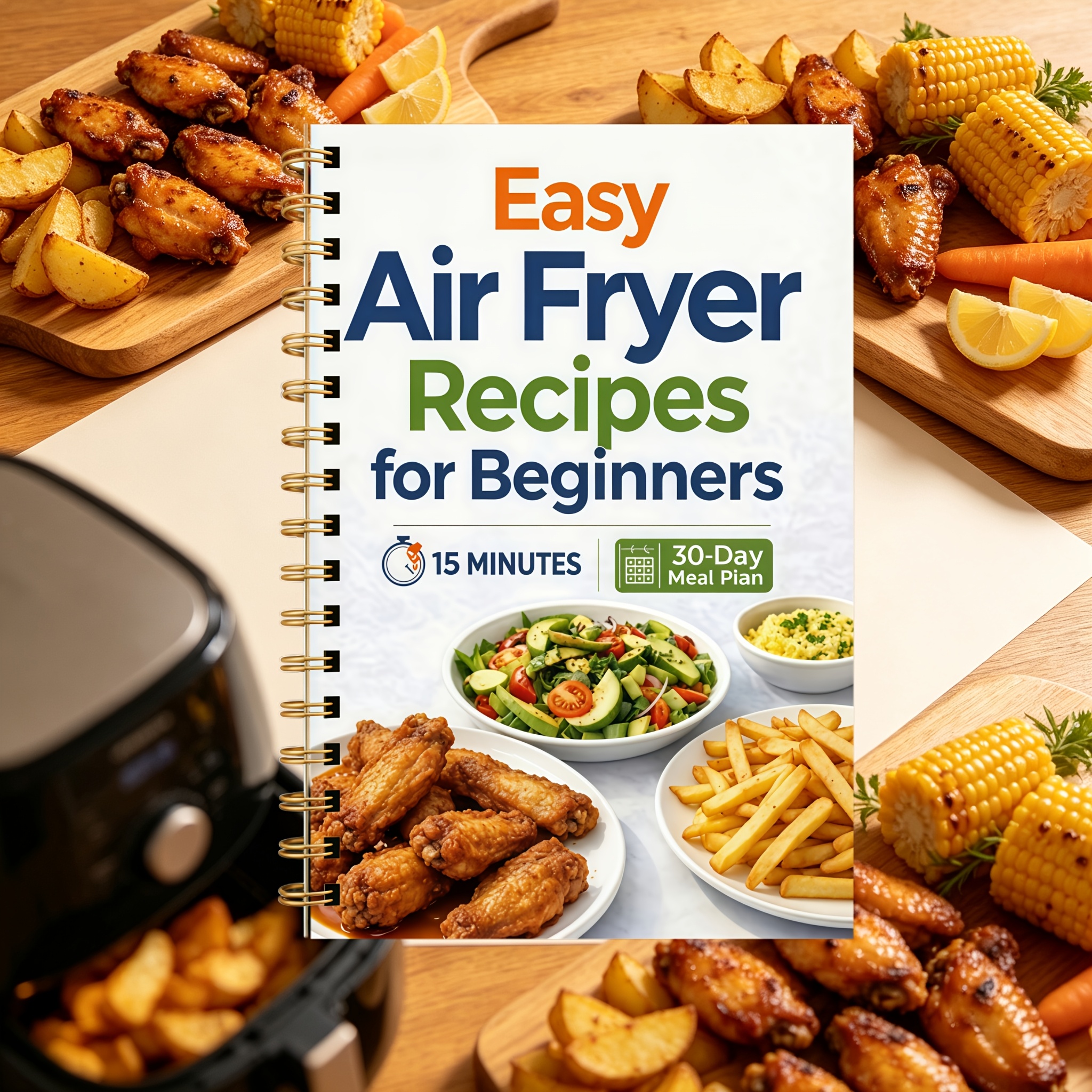 TEMU A5 Air Fryer Cookbook For Middle-aged And Seniors, Easy Ingredients For Quick Cooking, 0 Experience Needed, Planning And Reference, Effortless