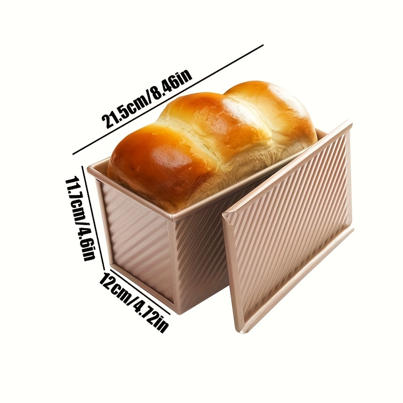 TEMU 1pc Of Bread Mold With Lid, Rectangular Bread Mold, Stainless Steel Bread Mold, Suitable For Kitchen, Baking, Home, Restaurant, Bakery, Used To