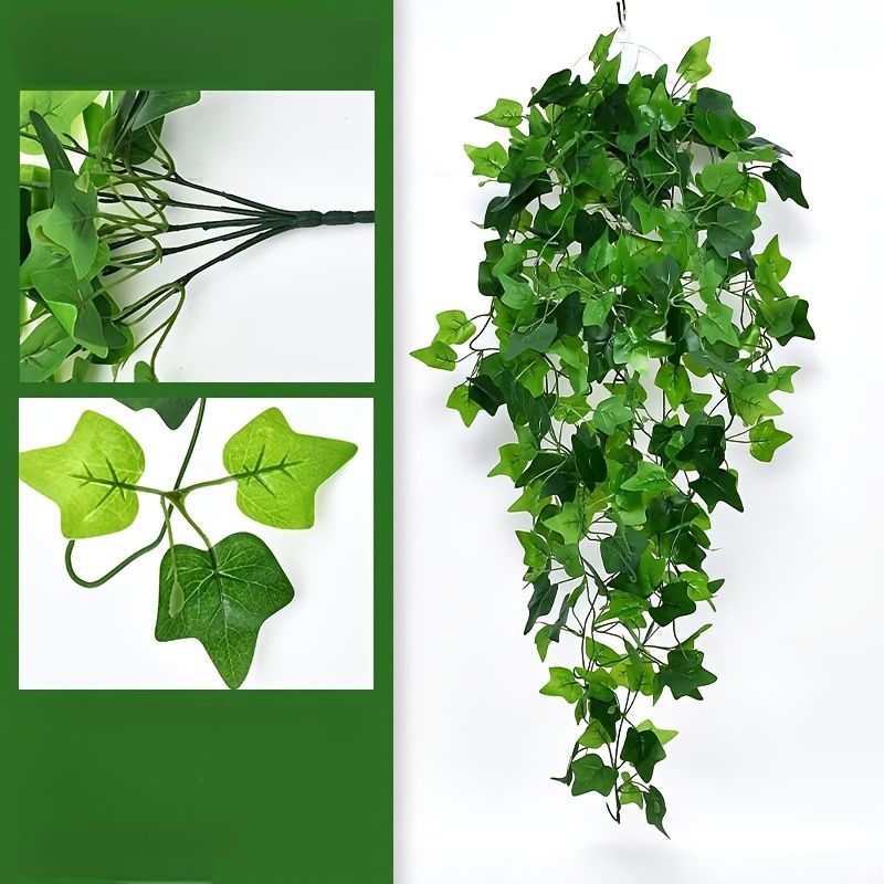 TEMU Confezione piante artificiali pensili da 3,3 piedi ( 1,0 m) foglie di edera finte piante artificiali pensili piante adatte per decorazione di